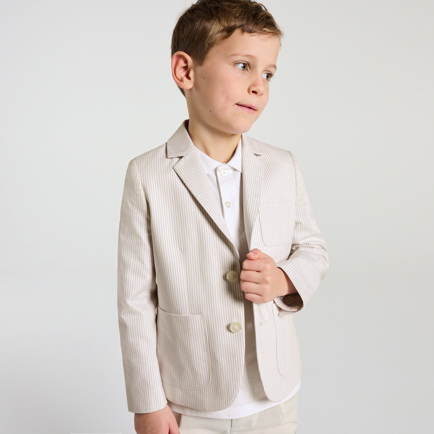 Child ceremony jacket - blanc/beige
