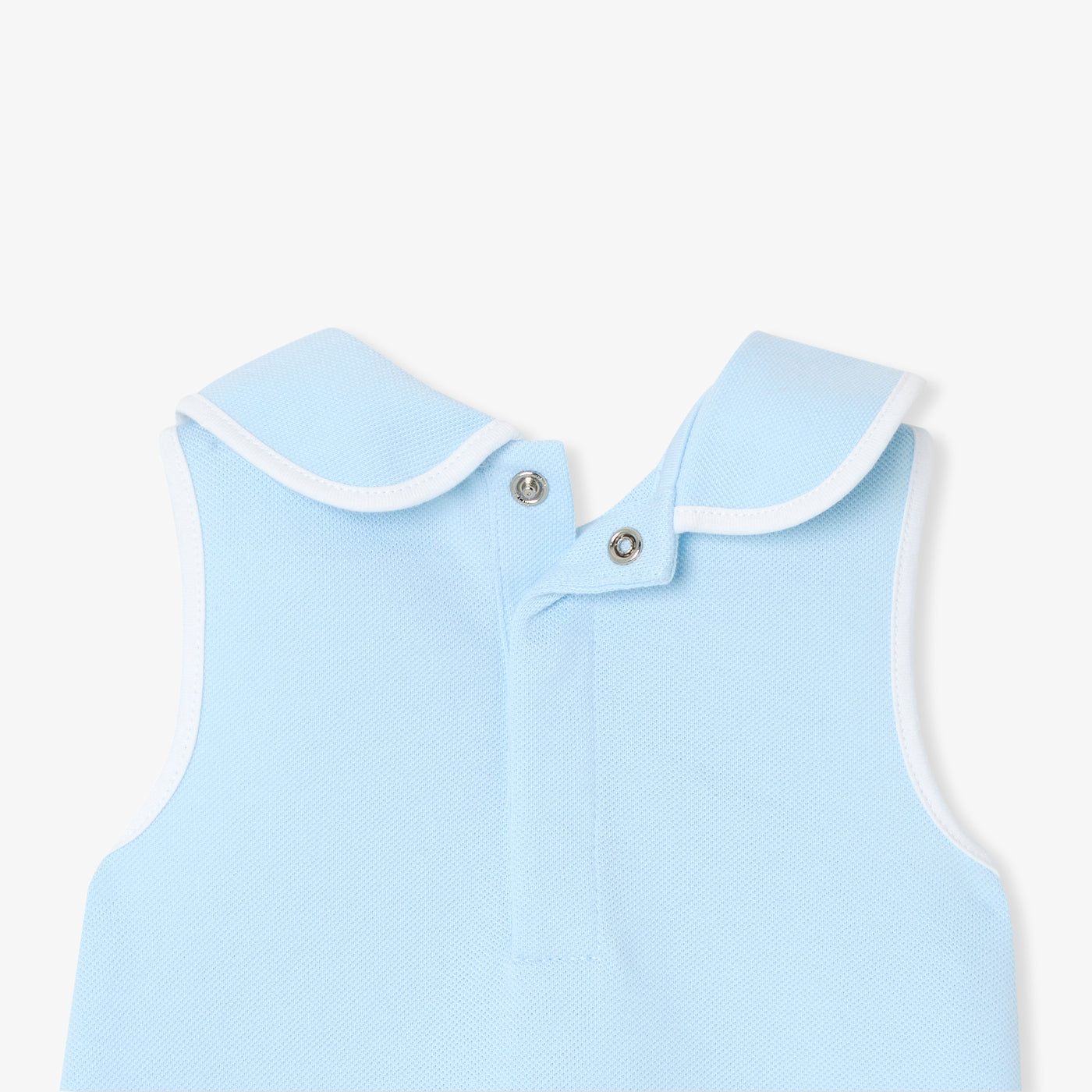 Baby girl sleeveless dress in cotton piqué - nuage