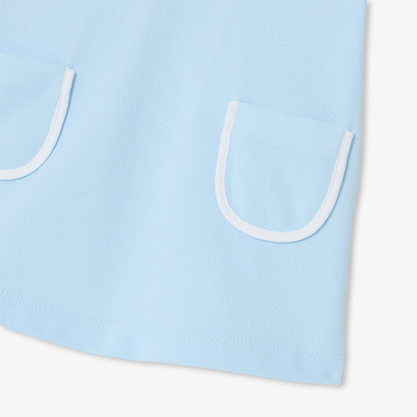 Baby girl sleeveless dress in cotton piqué - nuage