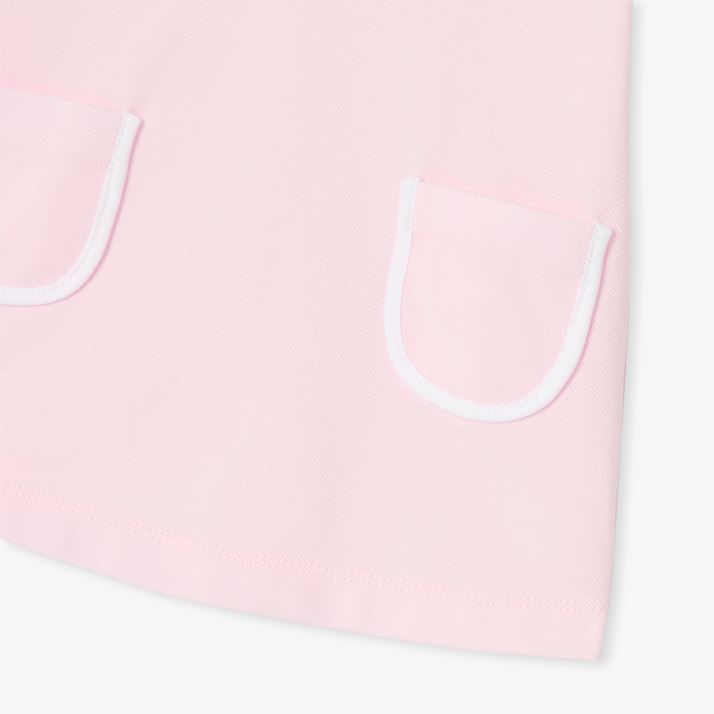 Baby girl sleeveless dress in cotton piqué - rose poudre jacadi