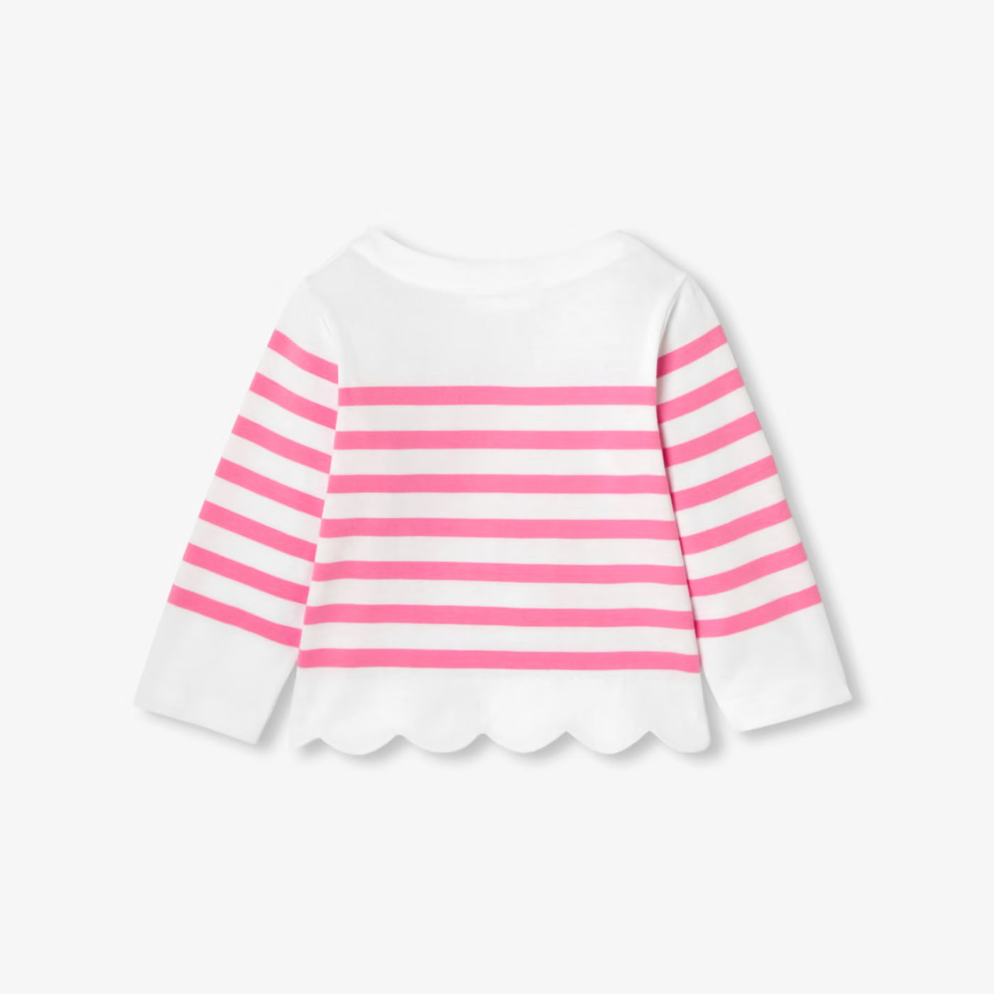 Baby girl striped top - blanc/rose