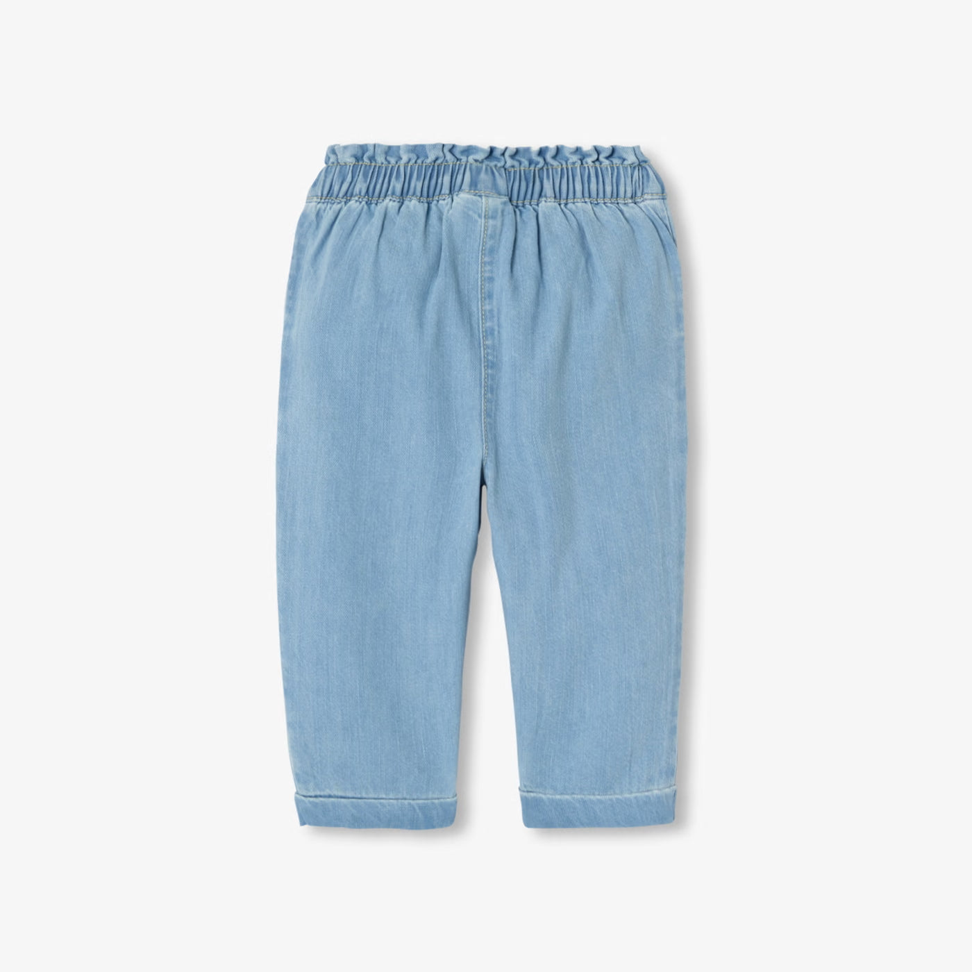 Baby girl chambray trousers - denim clair