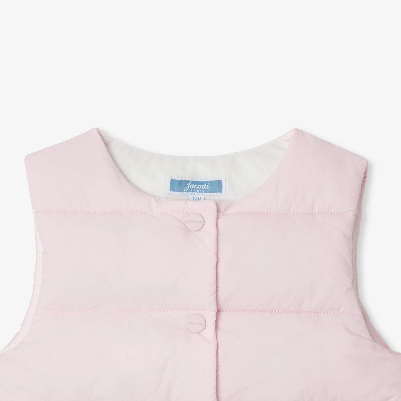 Baby girl sleeveless padded jacket - rose poudre jacadi