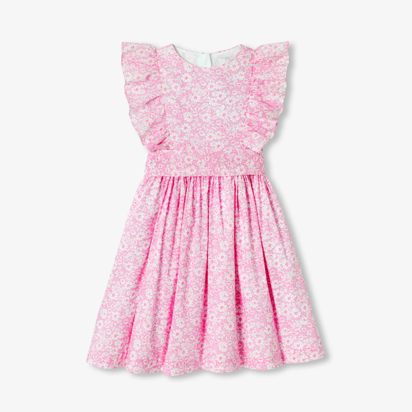 Girl Liberty fabric ceremony dress - rose/multico