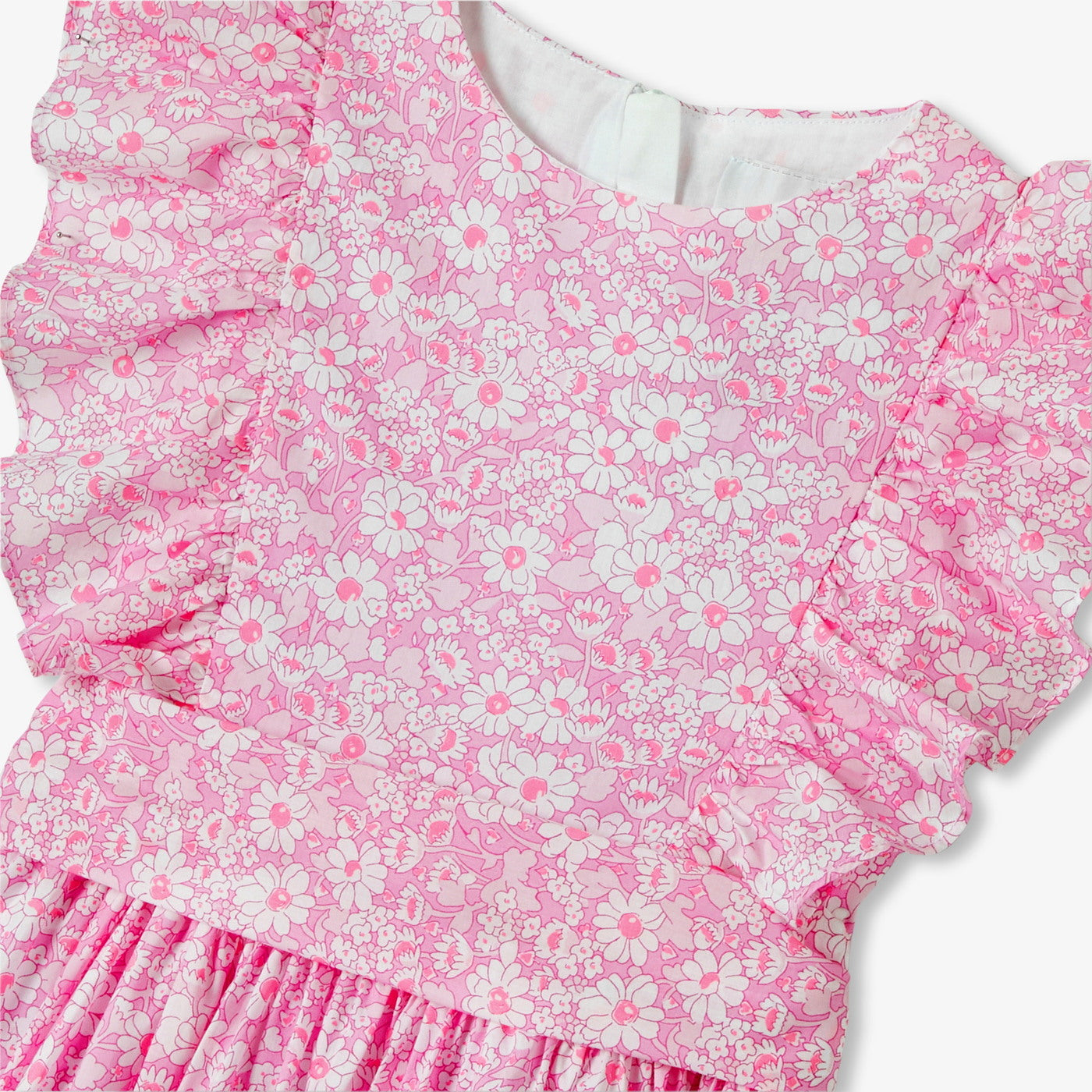 Girl Liberty fabric ceremony dress - rose/multico