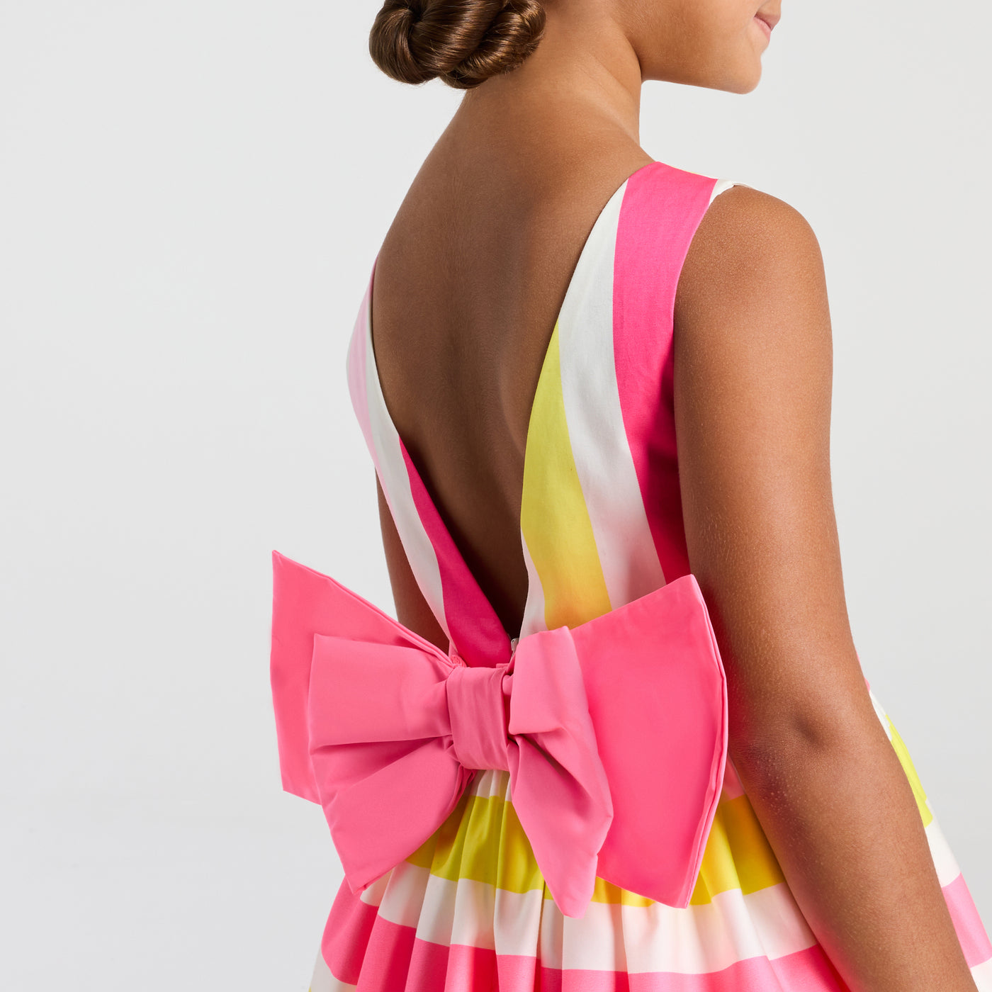 Girl ceremony dress - blanc/multico