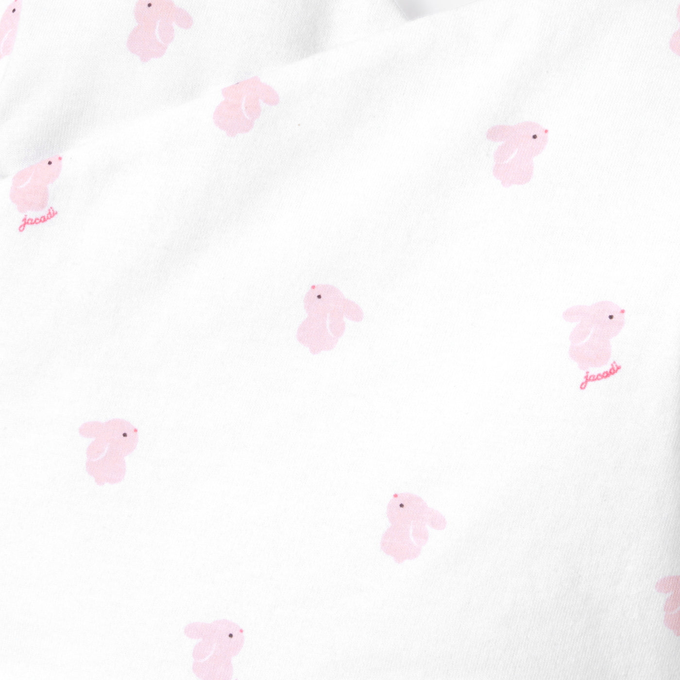 Baby girl set in quilted cotton jersey - blanc/rose
