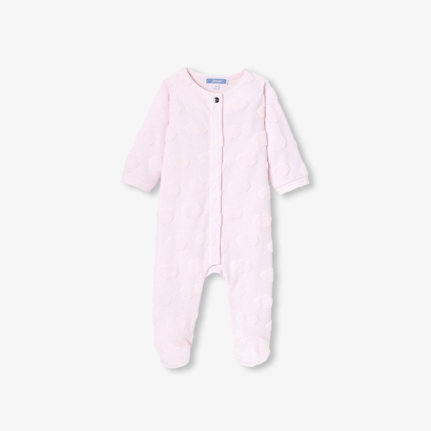 Baby girl pyjamas in cloud-patterned jersey - rose pale jacadi