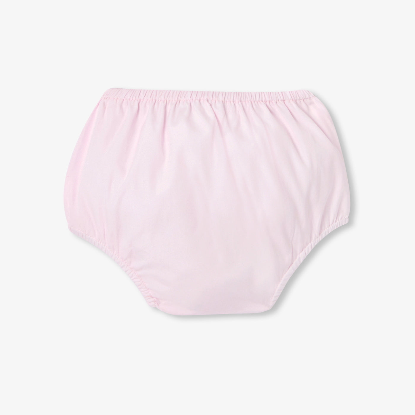 Baby girl dress in cotton poplin - rose/blanc