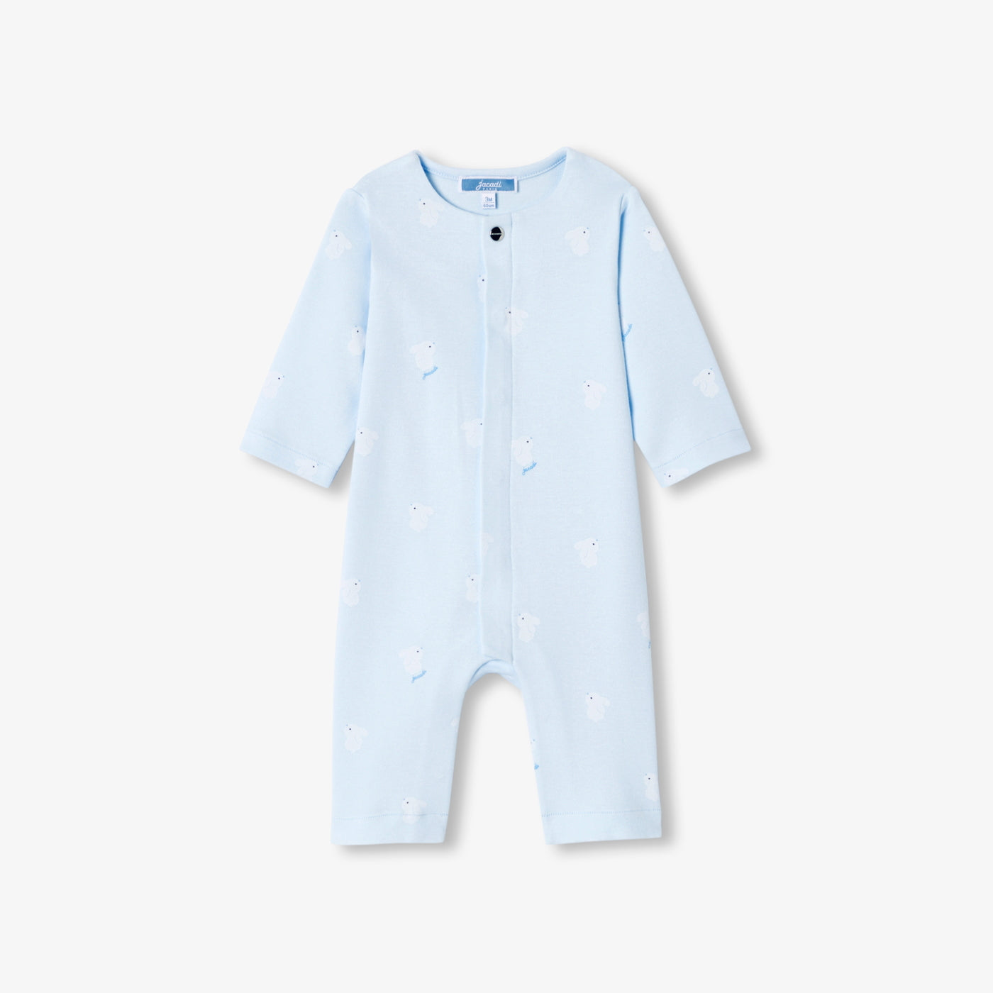 Baby boy interlock jumpsuit - bleu/multico