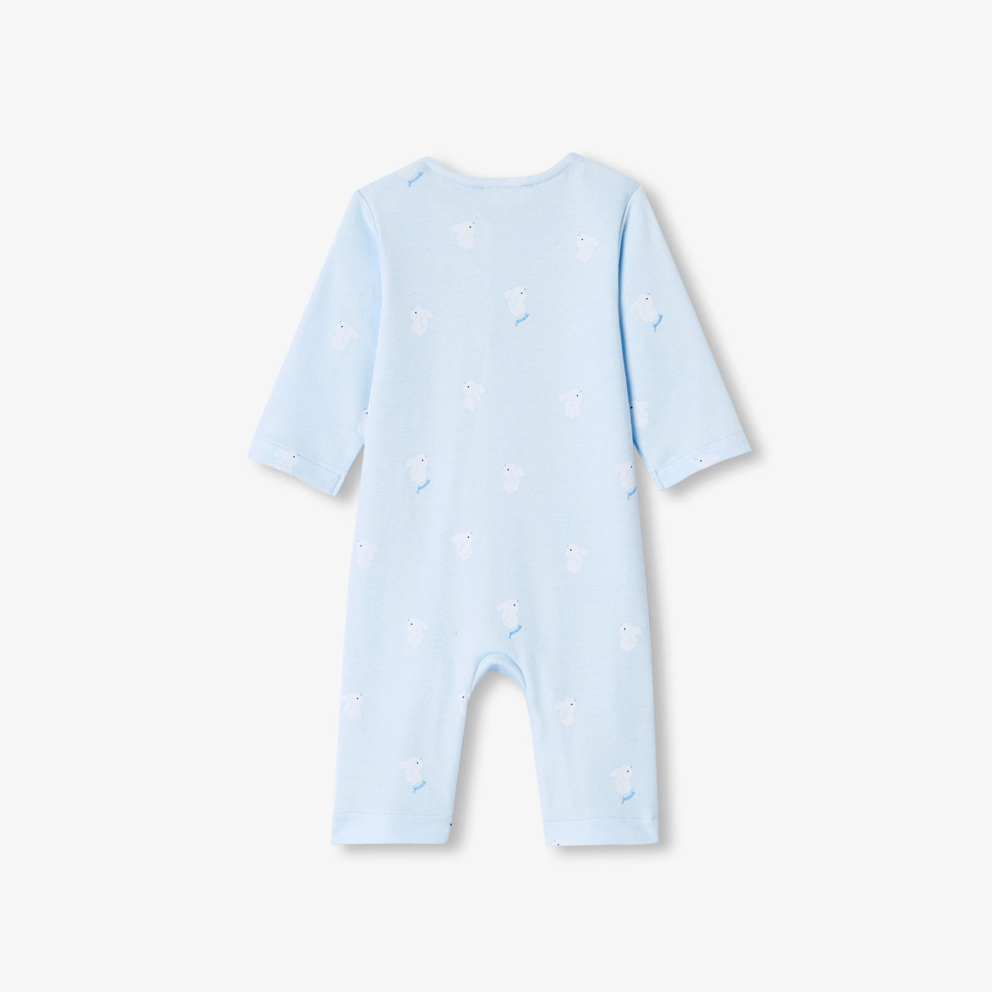 Baby boy interlock jumpsuit - bleu/multico