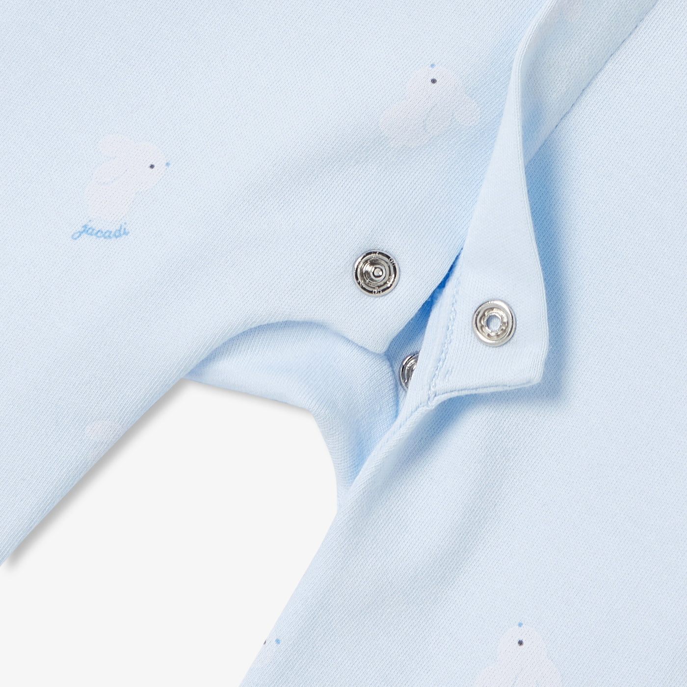 Baby boy interlock jumpsuit - bleu/multico