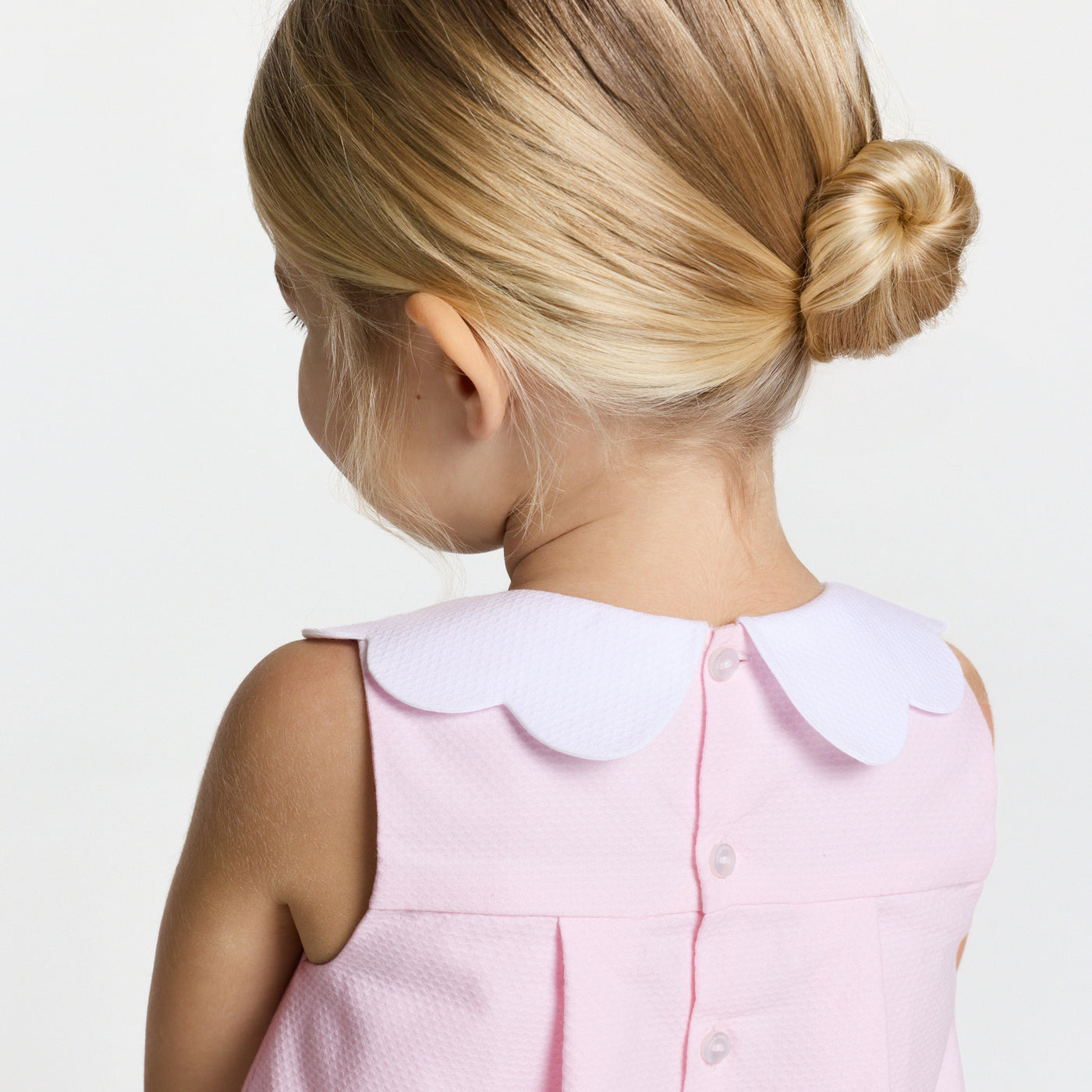 Baby girl A-line ceremony dress - rose poudre jacadi