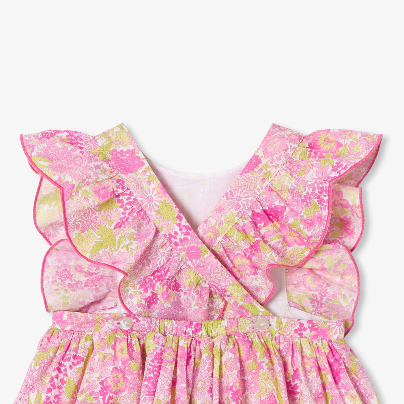 Baby girl dress in Liberty fabric - blanc/multico