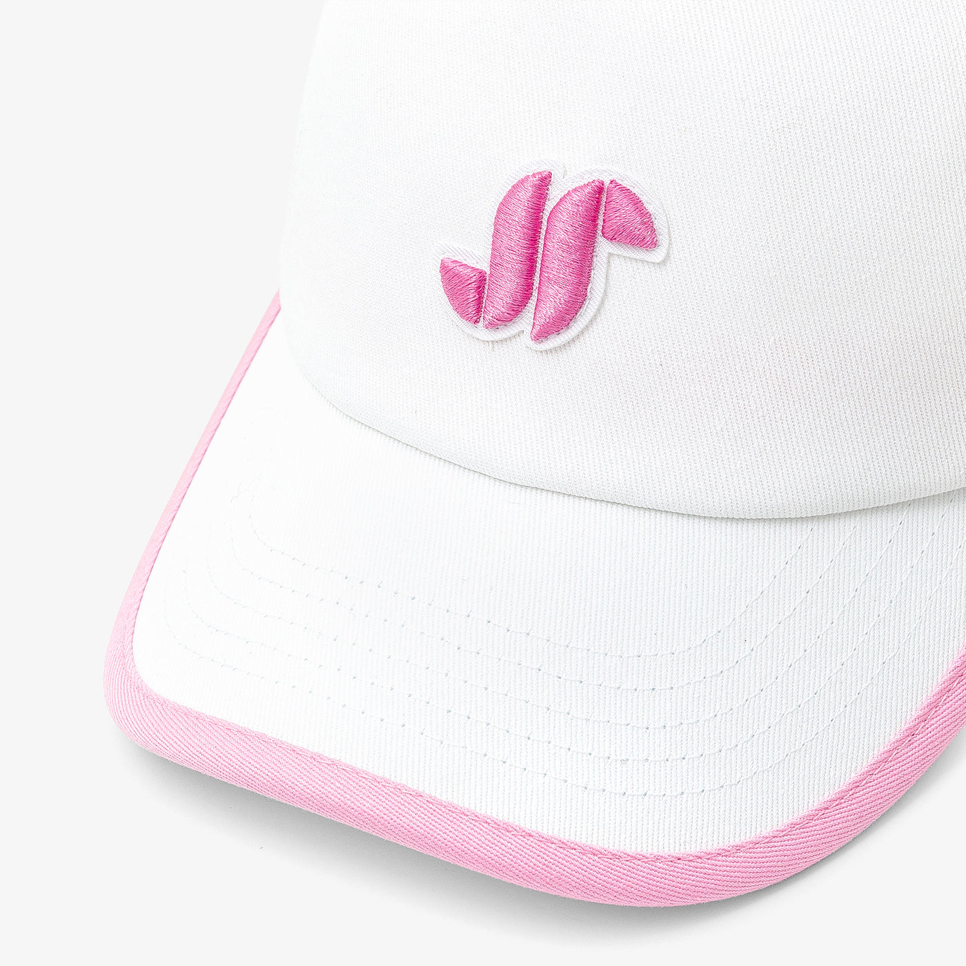 Girl cotton cap - blanc/rose
