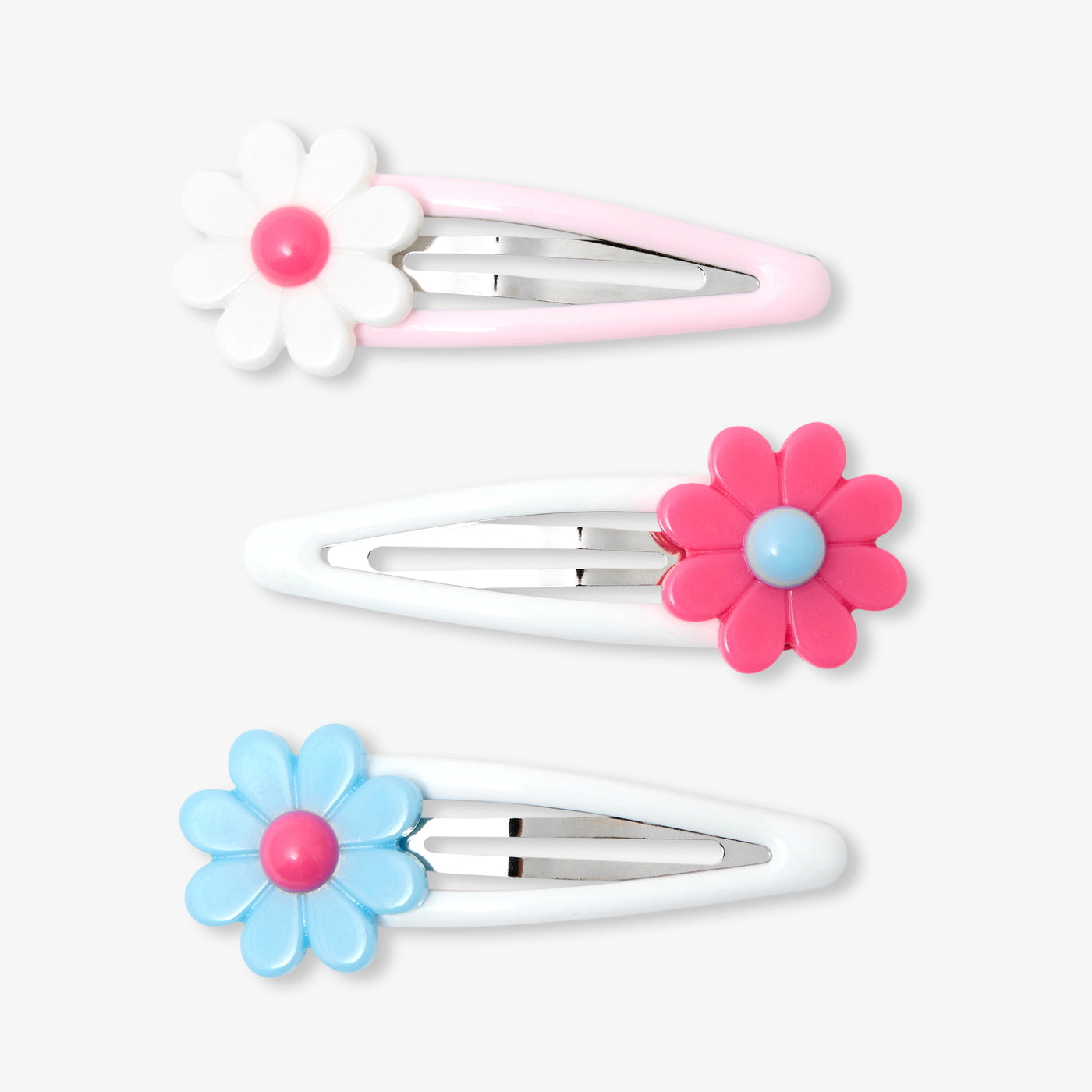 Girl set of three snap clips - multico