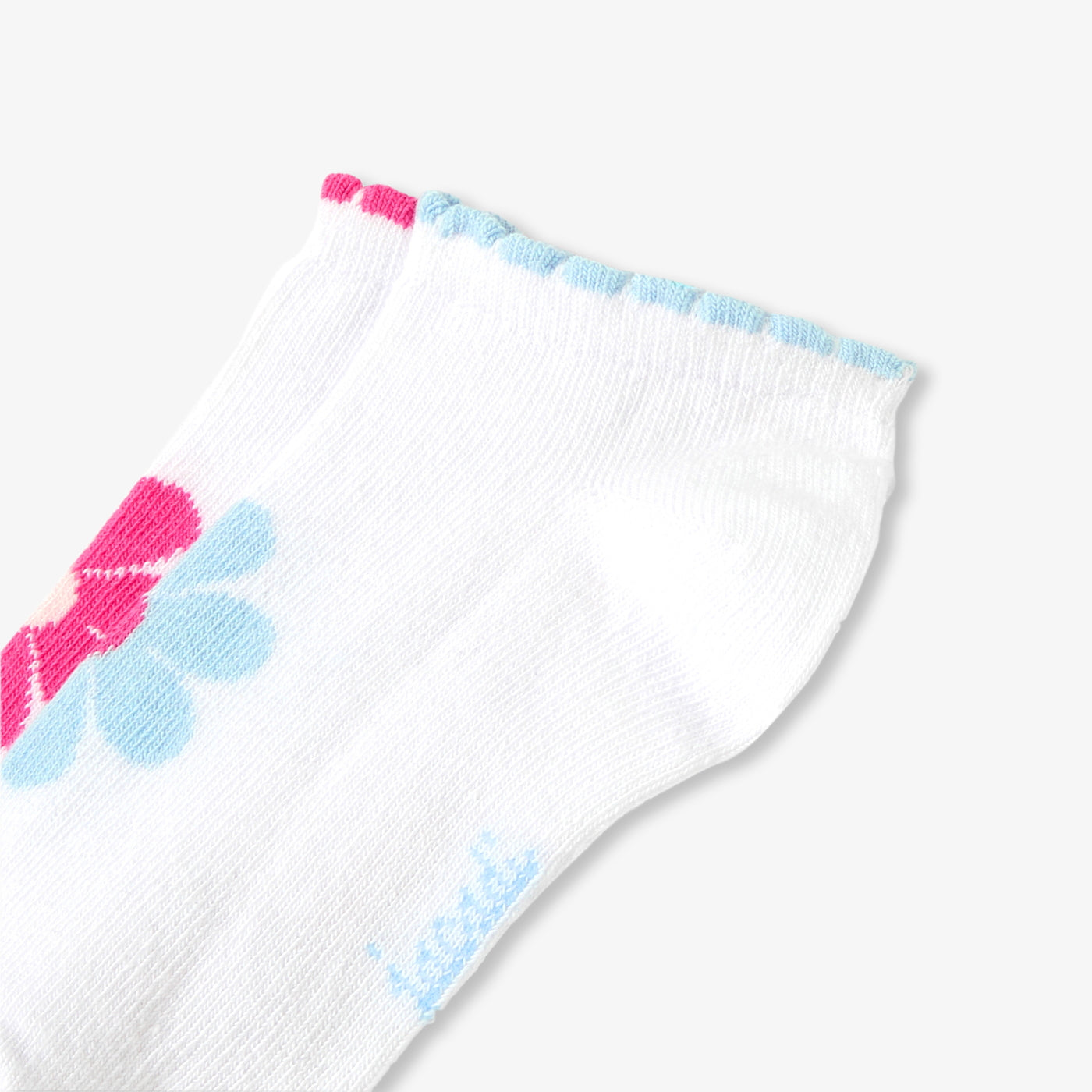 Girl pair of low-cut socks - blanc/multico