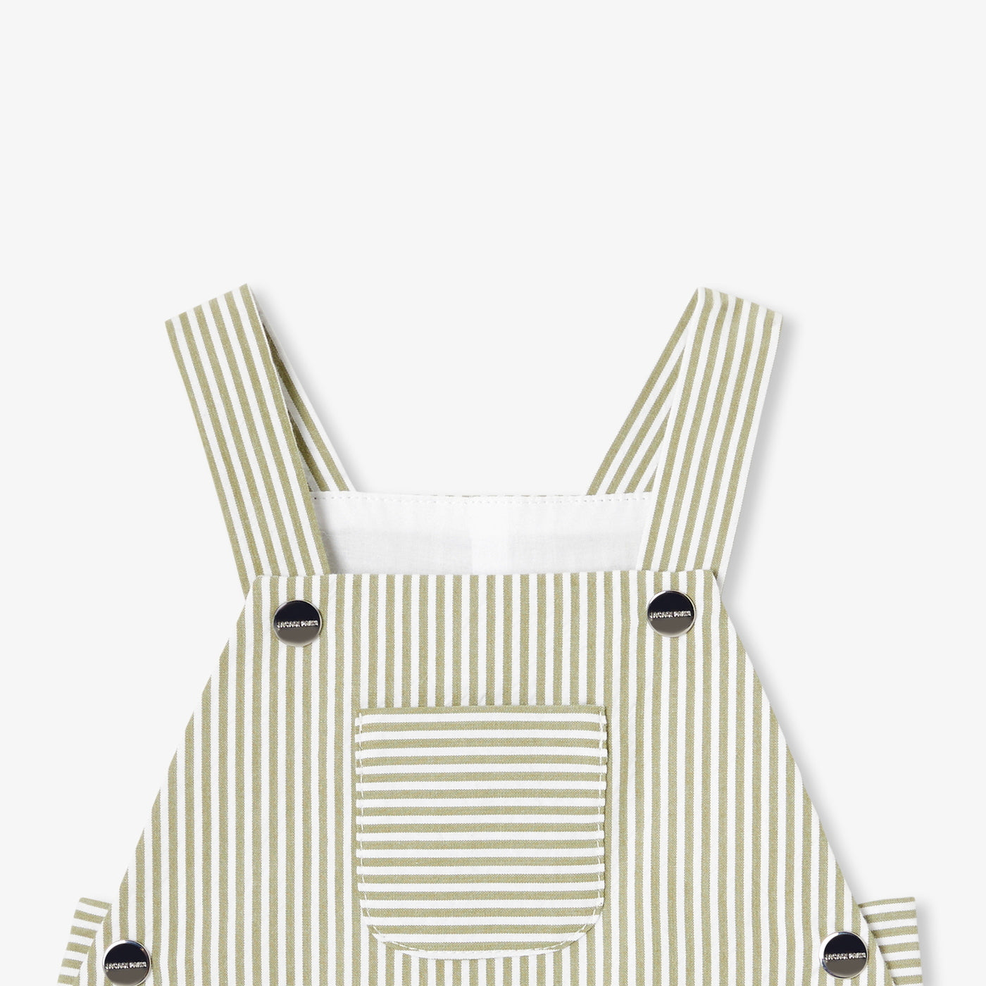 Baby boy seersucker dungarees - blanc/vert