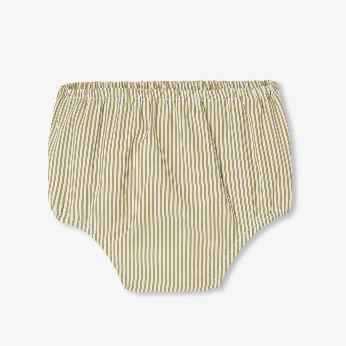 Baby girl dress in striped poplin - blanc/vert