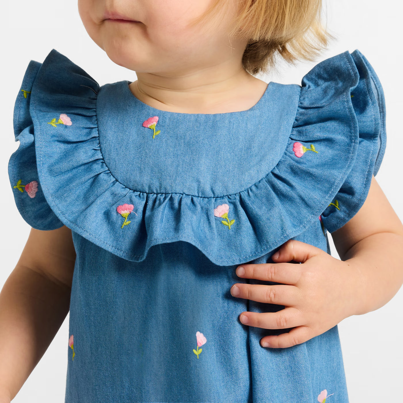 Baby girl chambray dress - chambray