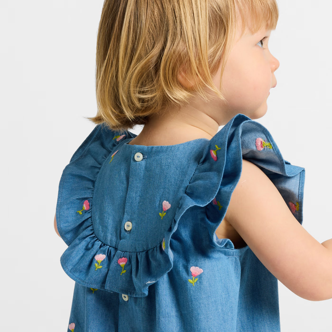 Baby girl chambray dress - chambray