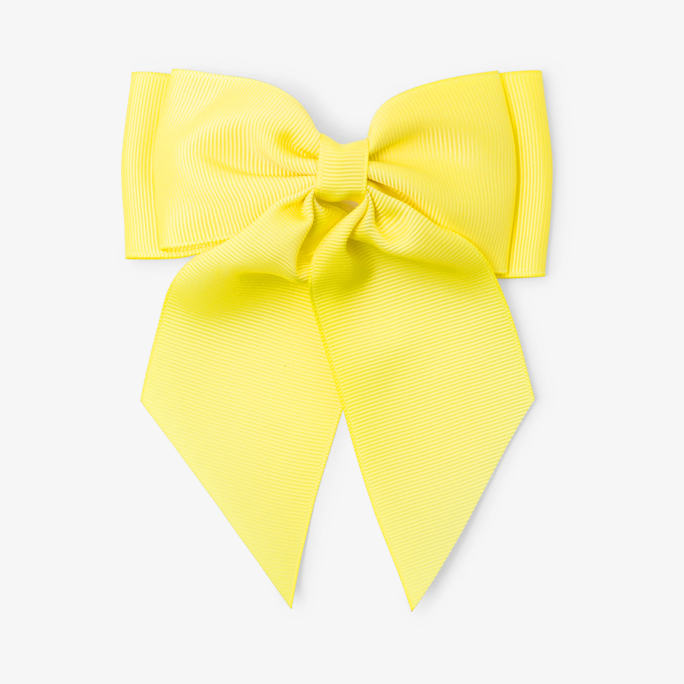 Girl large bow hair clip - jaune soleil