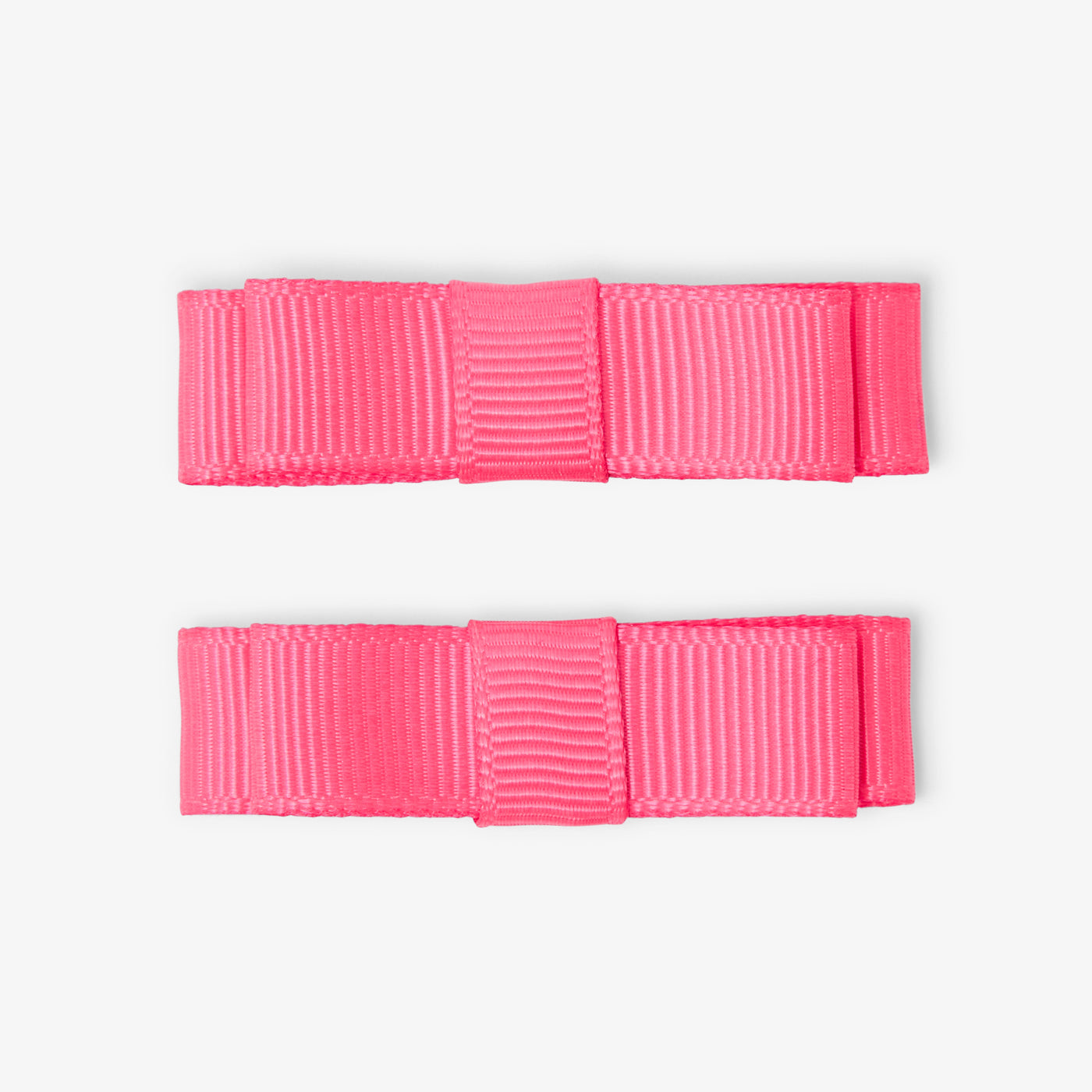 Girl pair of bow hair clips - rose fluo