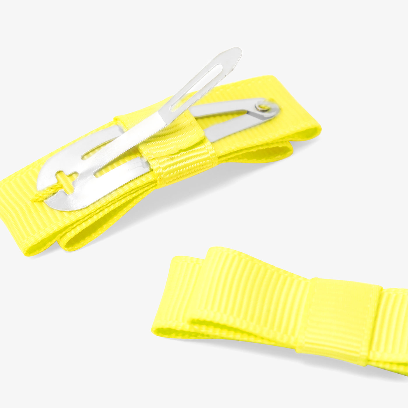 Girl pair of bow hair clips - jaune soleil