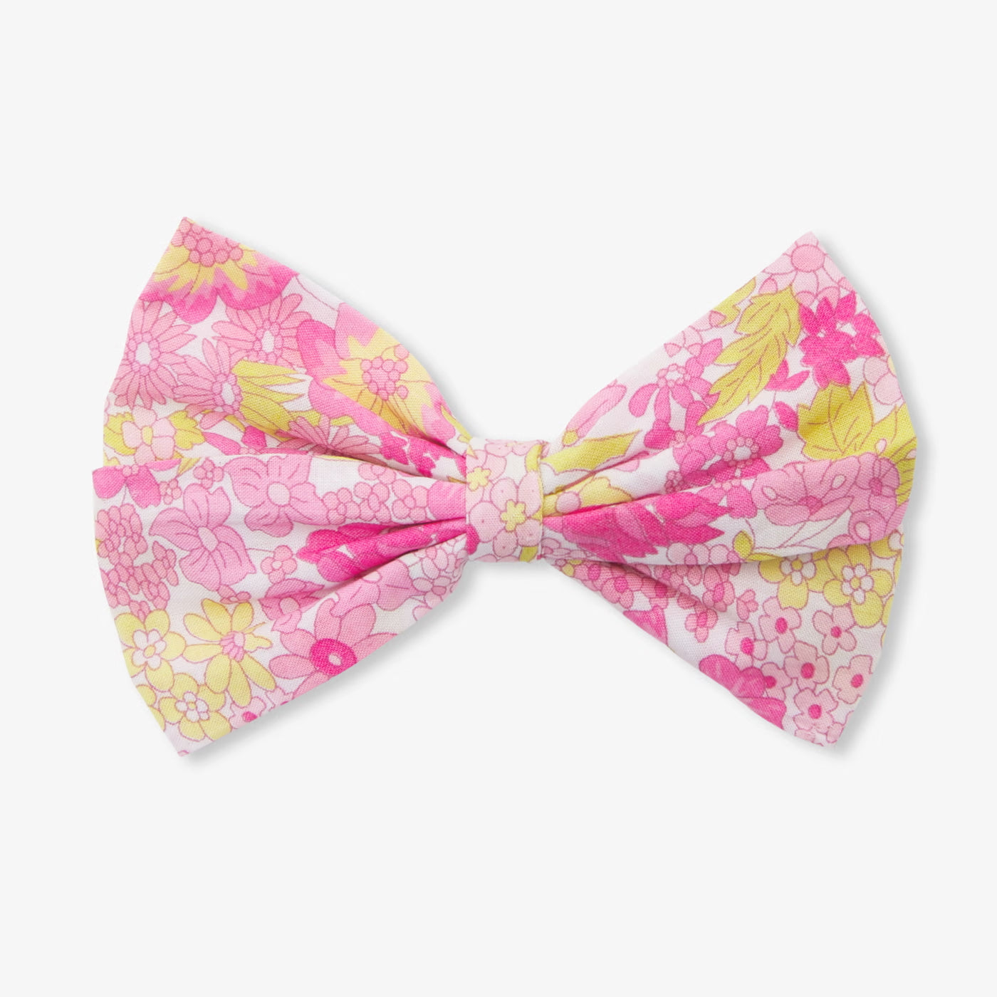 Liberty fabric bow hair clip for girls - jaune/multico