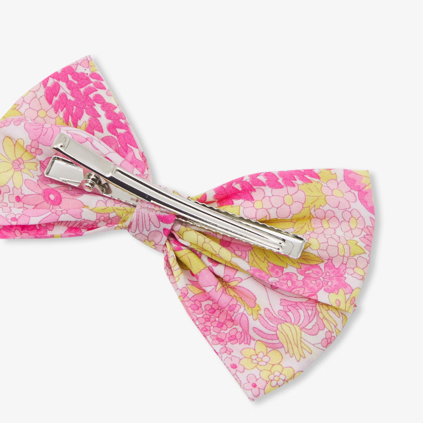 Liberty fabric bow hair clip for girls - jaune/multico