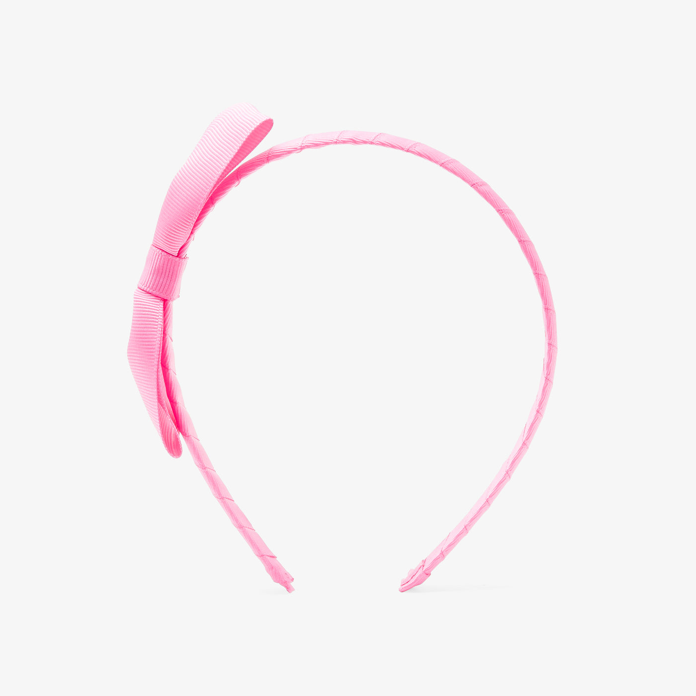 Girl bow headband - rose grenadine