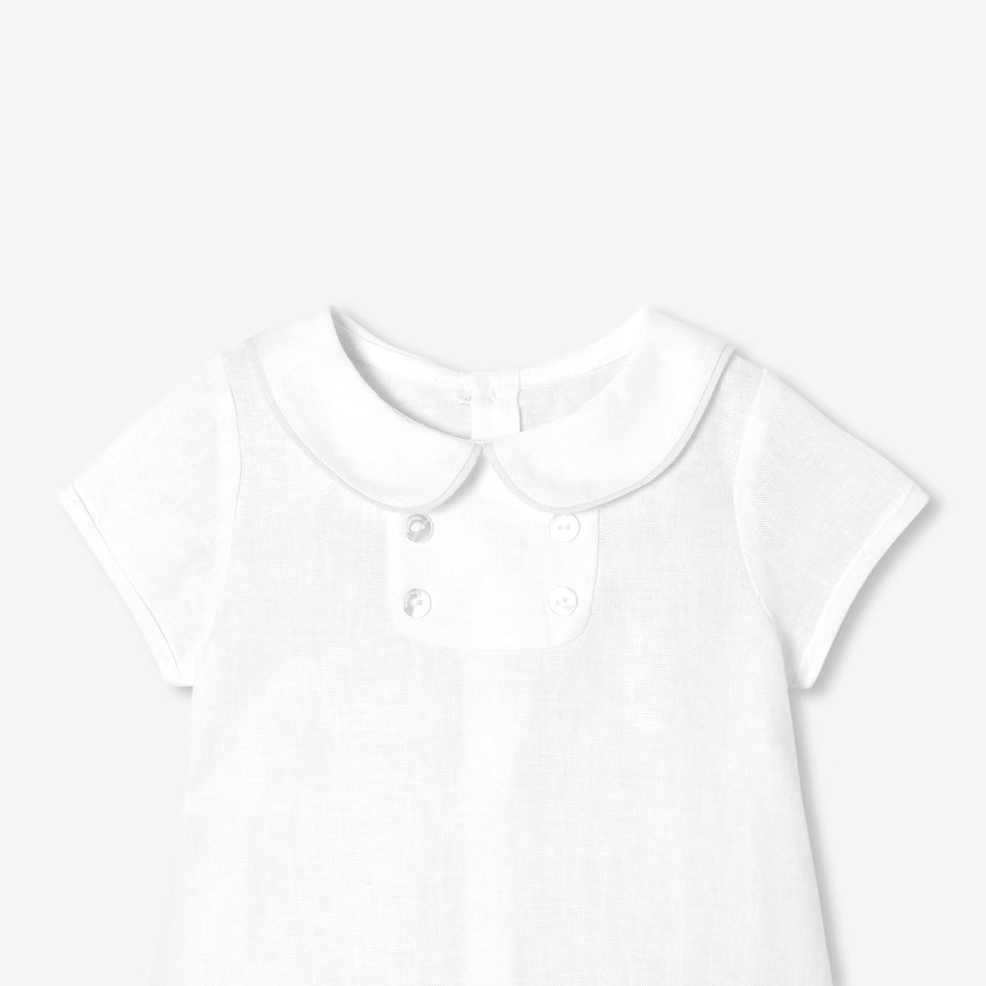 Baby boy linen set - blanc/gris