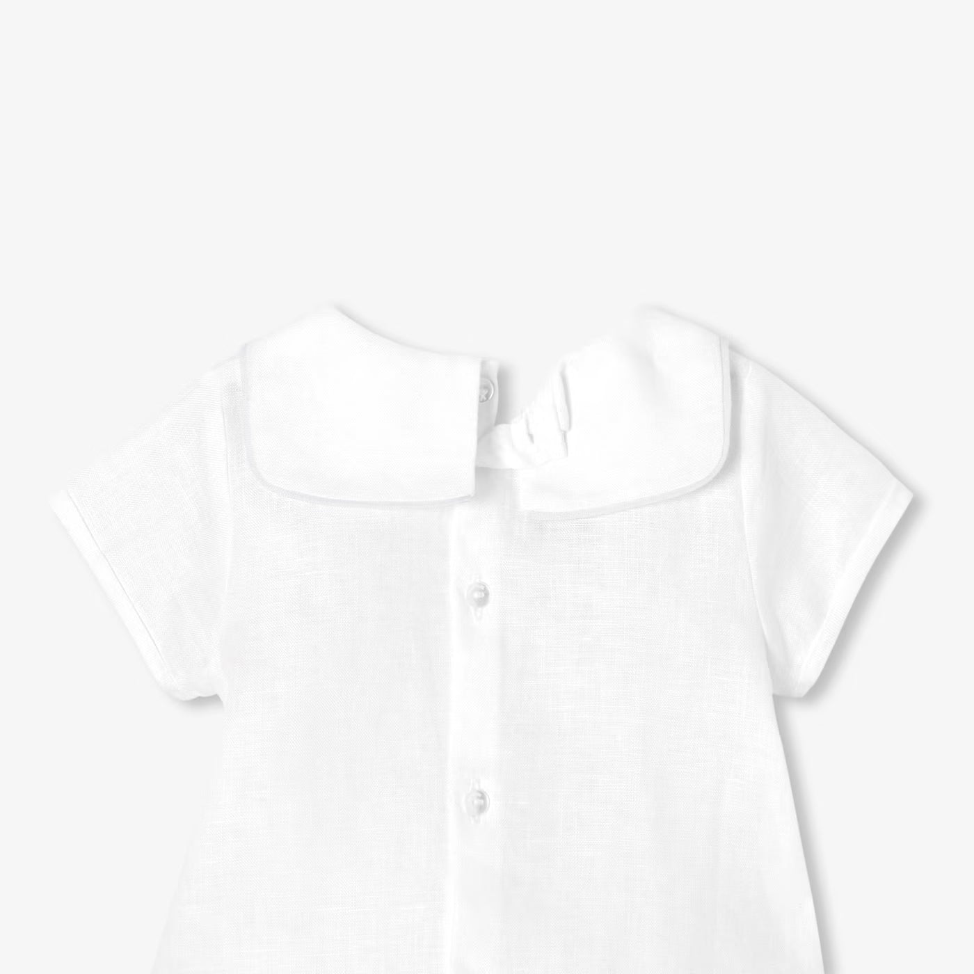 Baby boy linen set - blanc/gris
