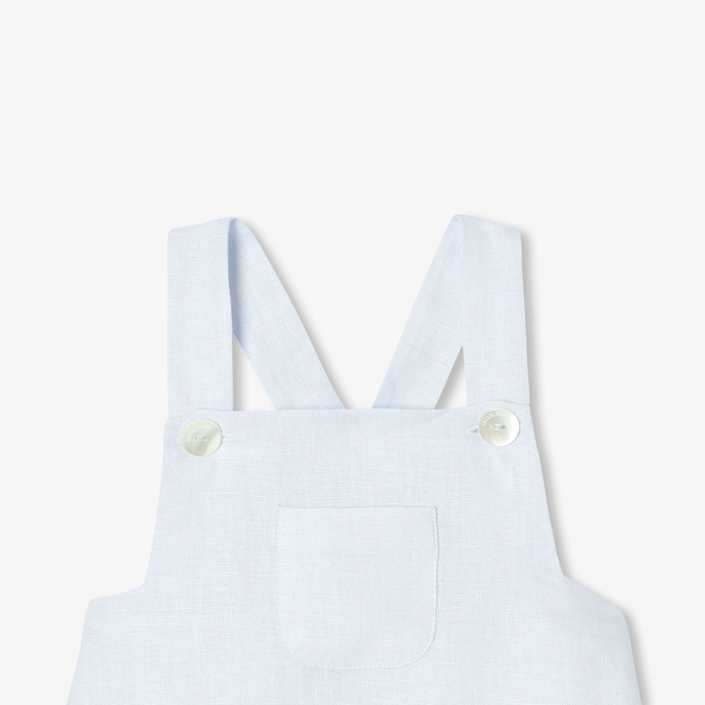 Baby dungarees in linen - gris perle