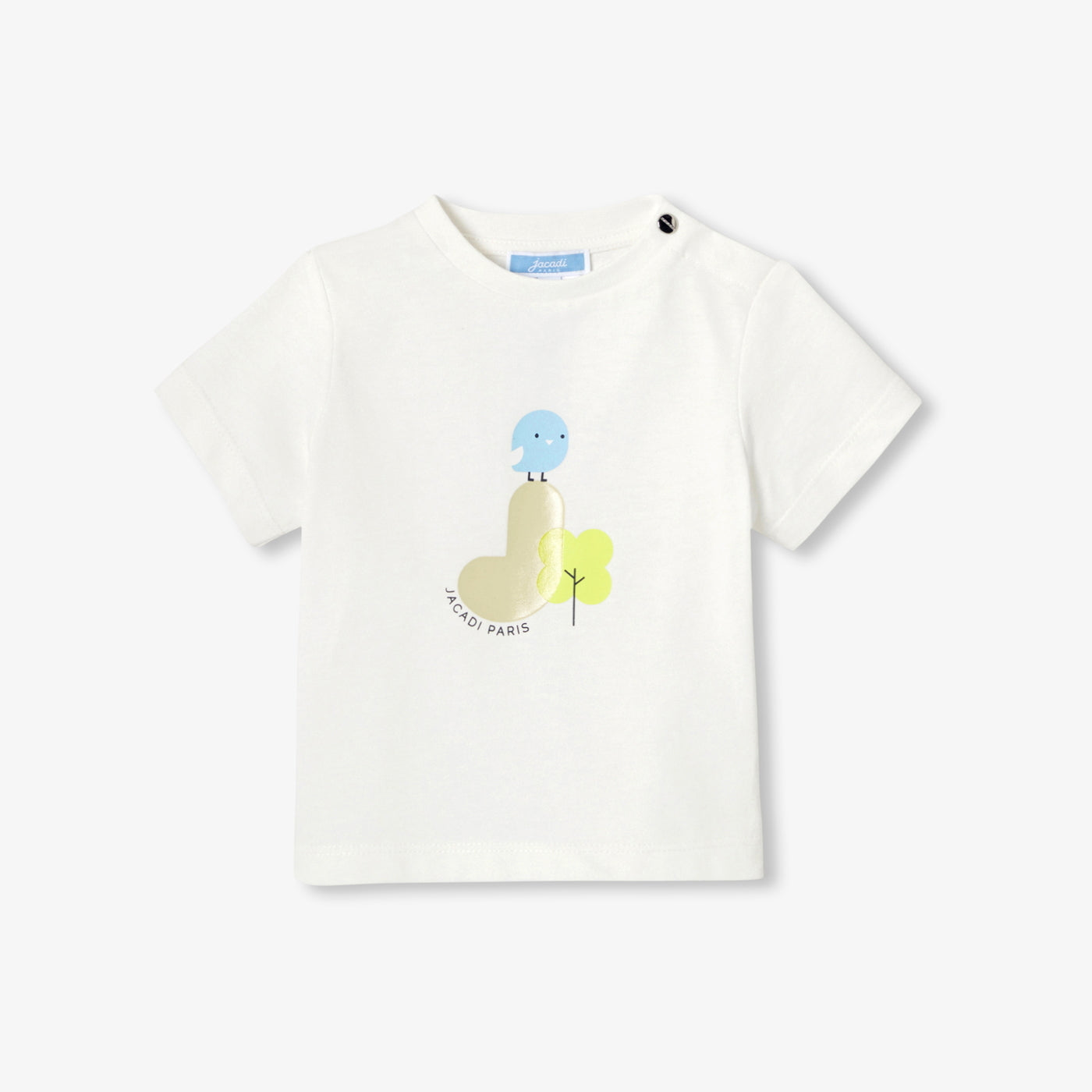 Baby boy organic cotton T-shirt - blanc doux jacadi
