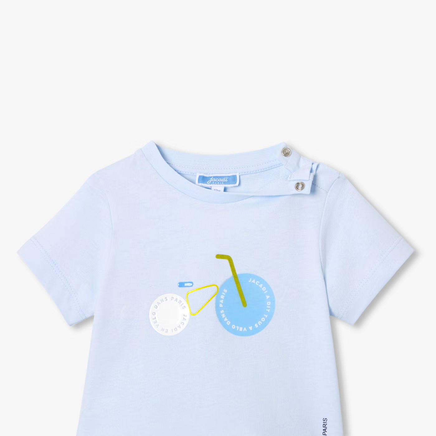Baby boy organic cotton T-shirt - bleu glacier