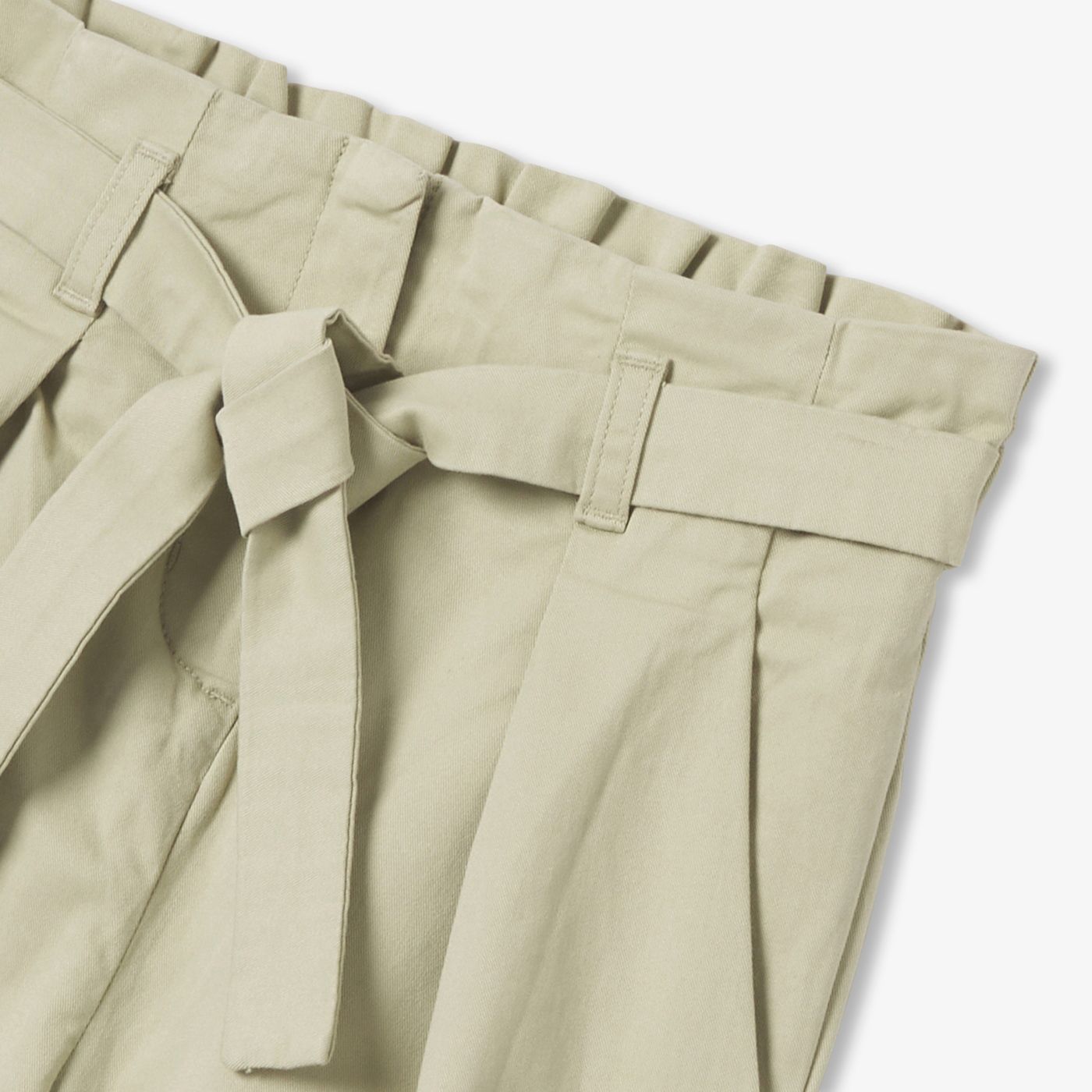 Girl lightweight twill trousers - tilleul