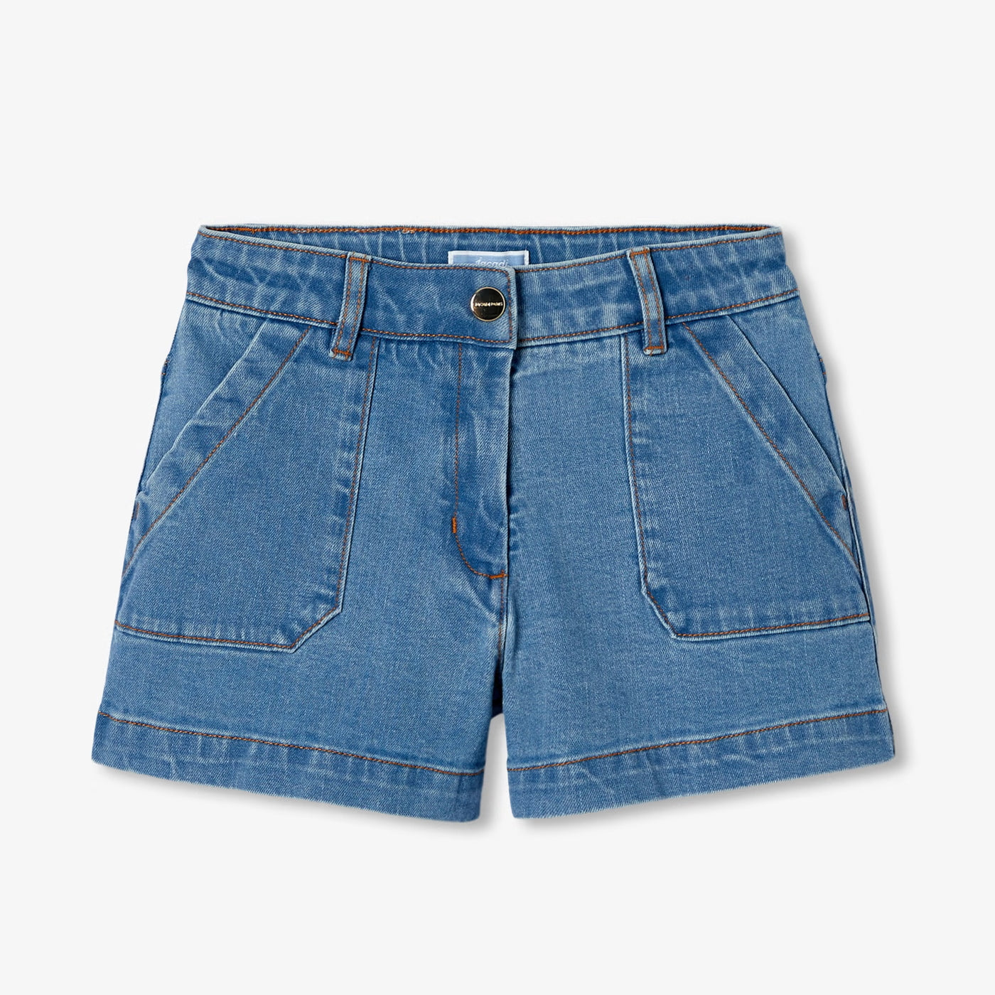 Girl light denim shorts - denim clair