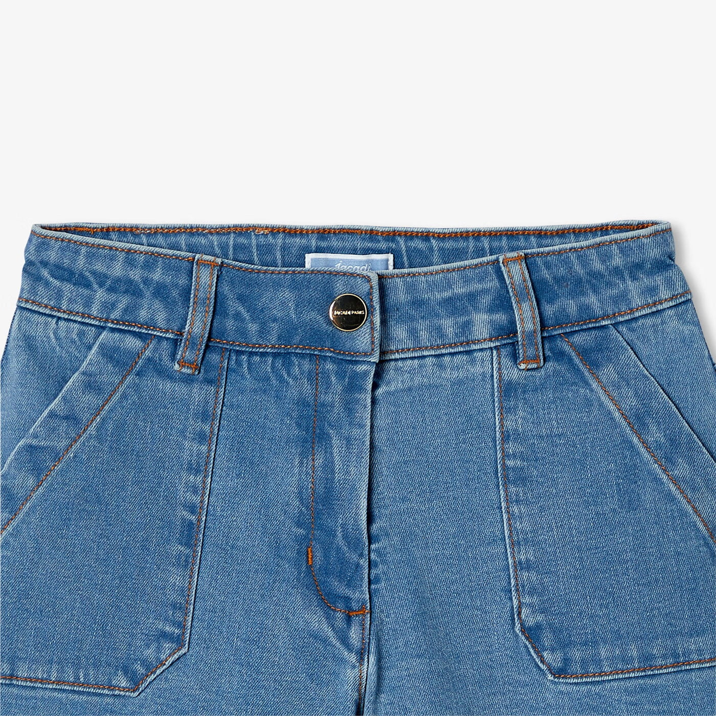 Girl light denim shorts - denim clair