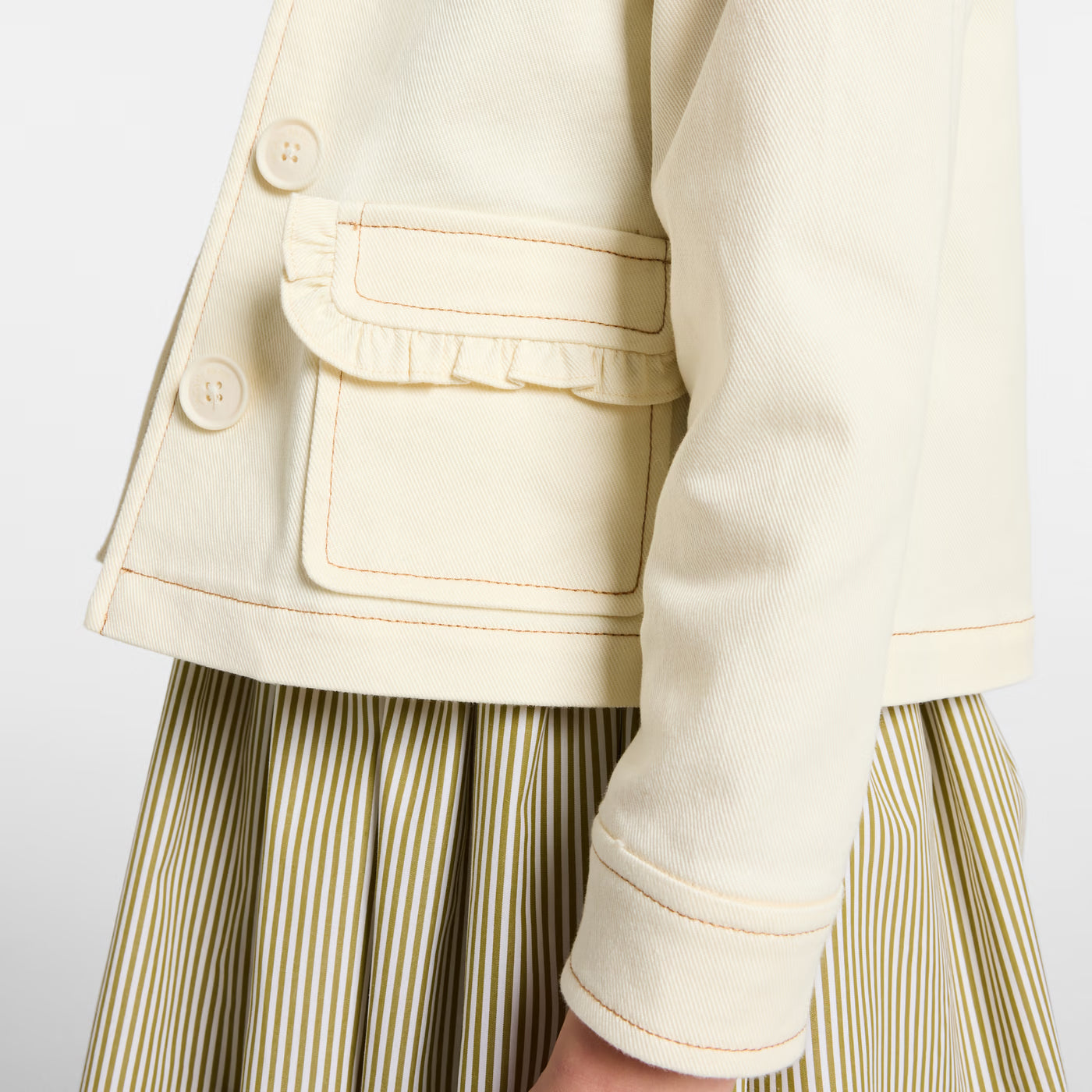 Girl denim jacket - ecru