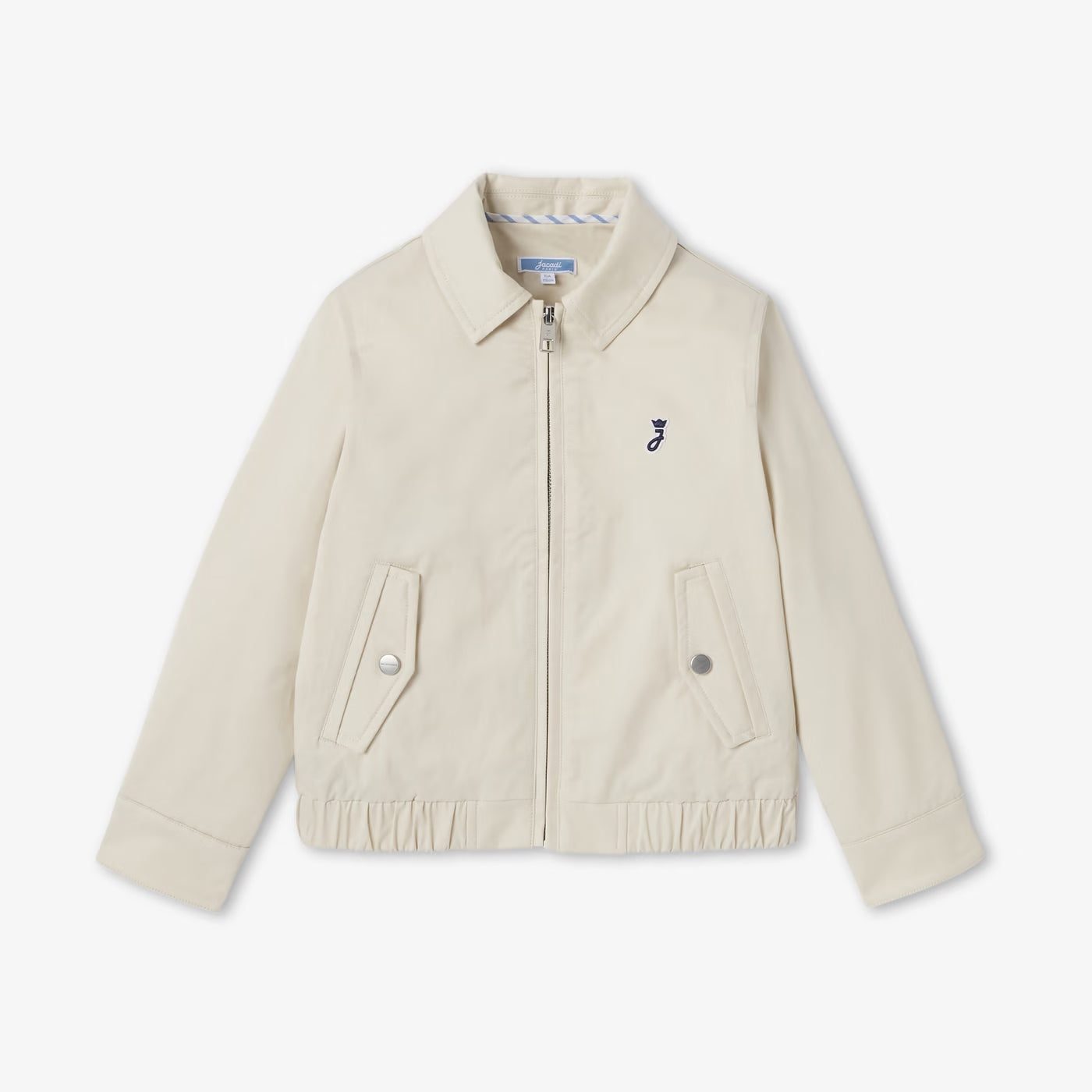 Child lightweight twill Harrington jacket - beige taupe