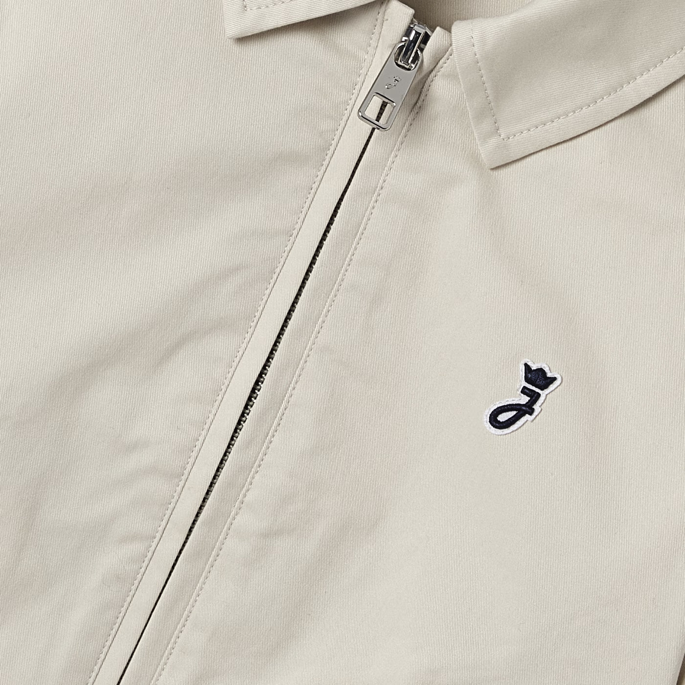 Child lightweight twill Harrington jacket - beige taupe