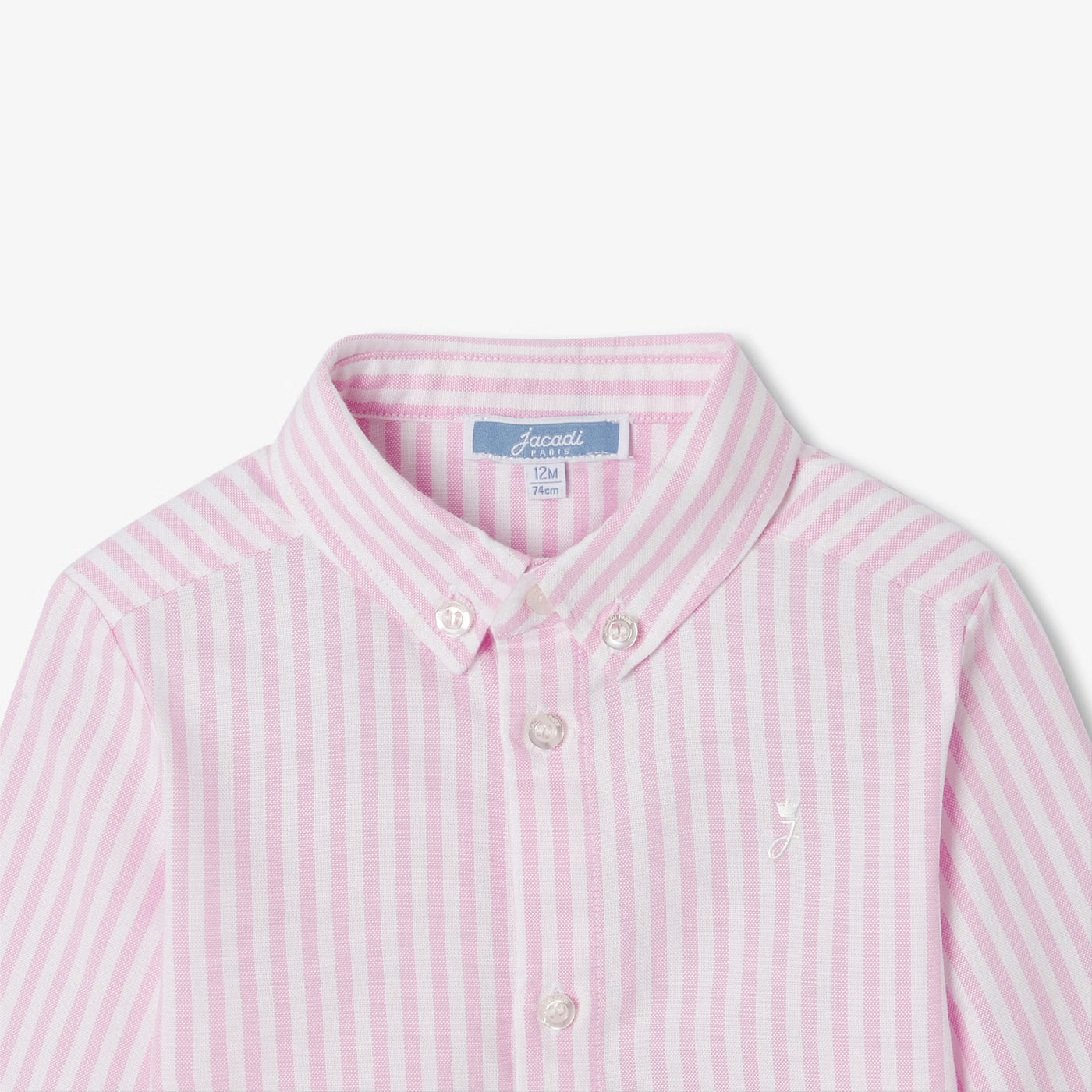 Baby boy striped Oxford shirt - blanc/rose