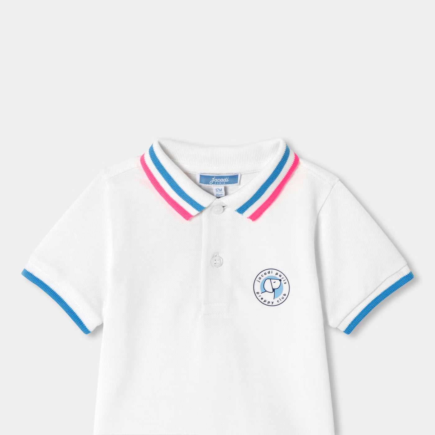 Baby boy short-sleeved polo shirt in cotton piqué - blanc jacadi