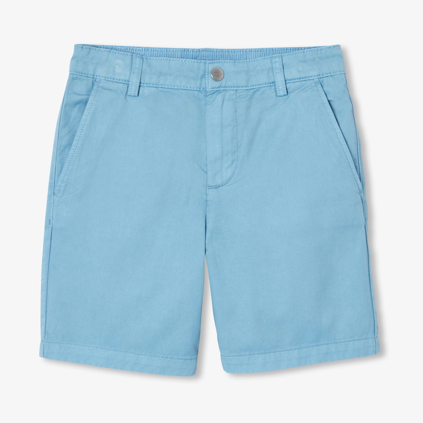 Boy cotton twill Bermuda shorts - bleu acier