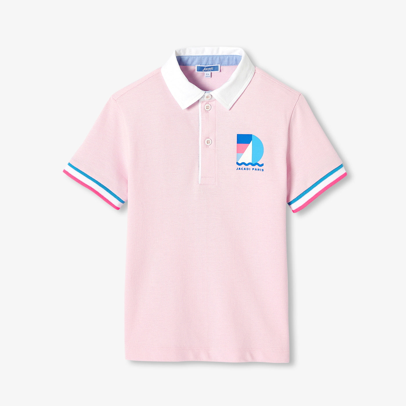 Boy cotton piqué polo shirt - rose dragee