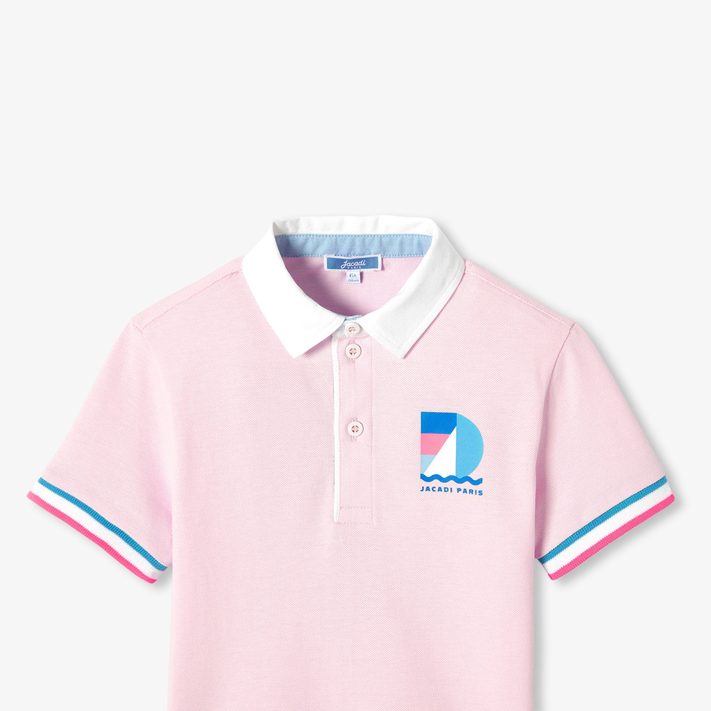 Boy cotton piqué polo shirt - rose dragee