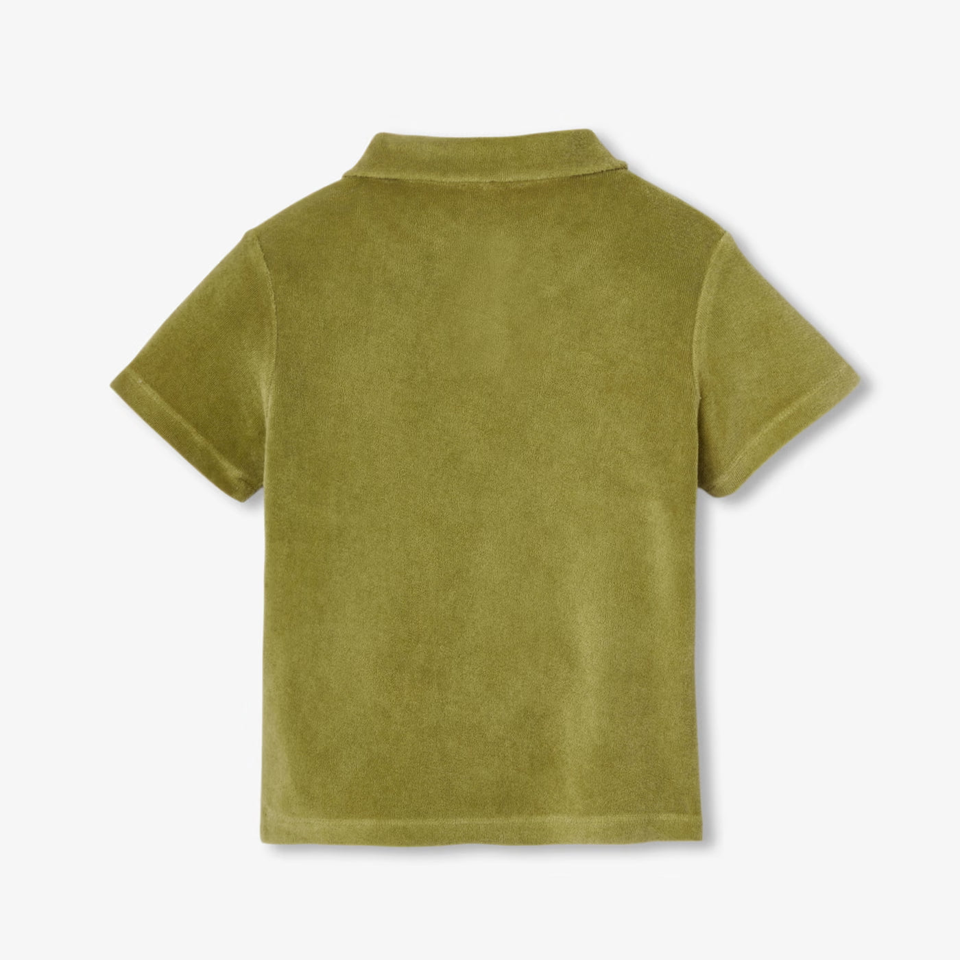 Child terry cloth polo shirt - vert de gris