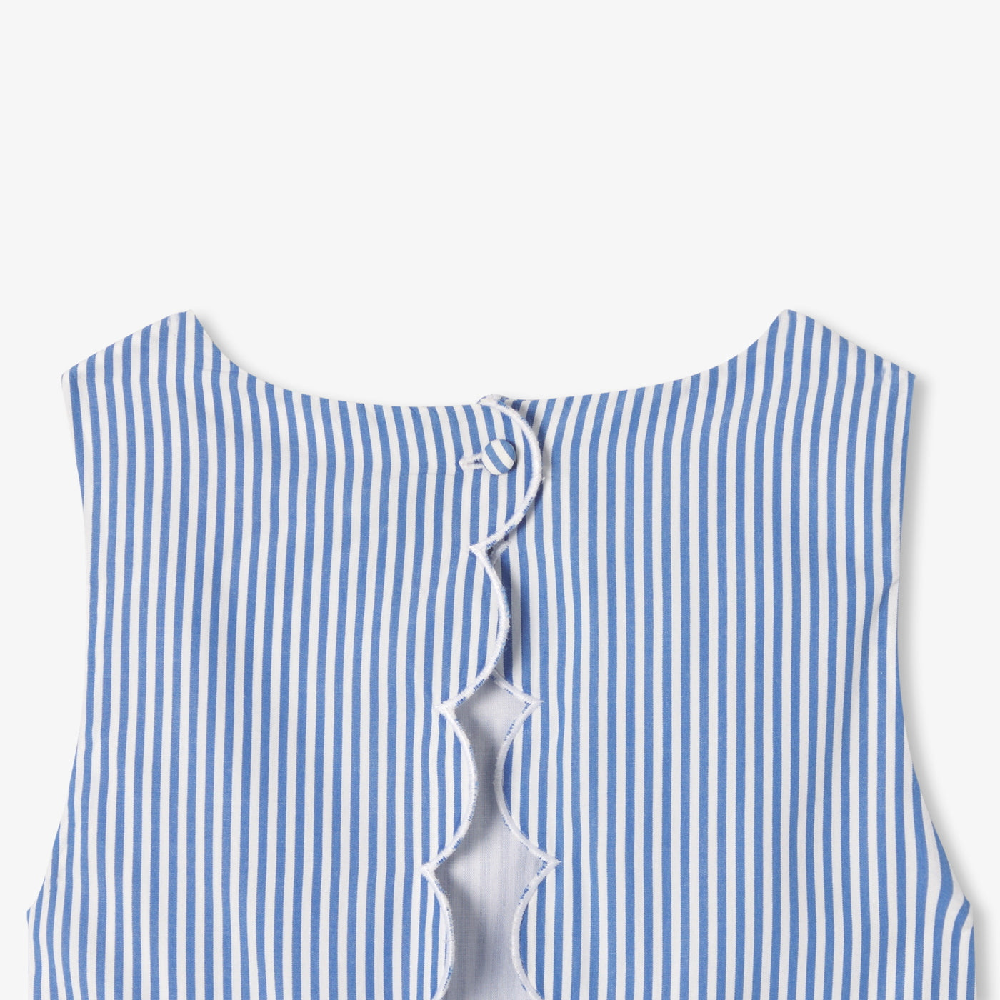 Girl striped poplin dress - bleu/blanc