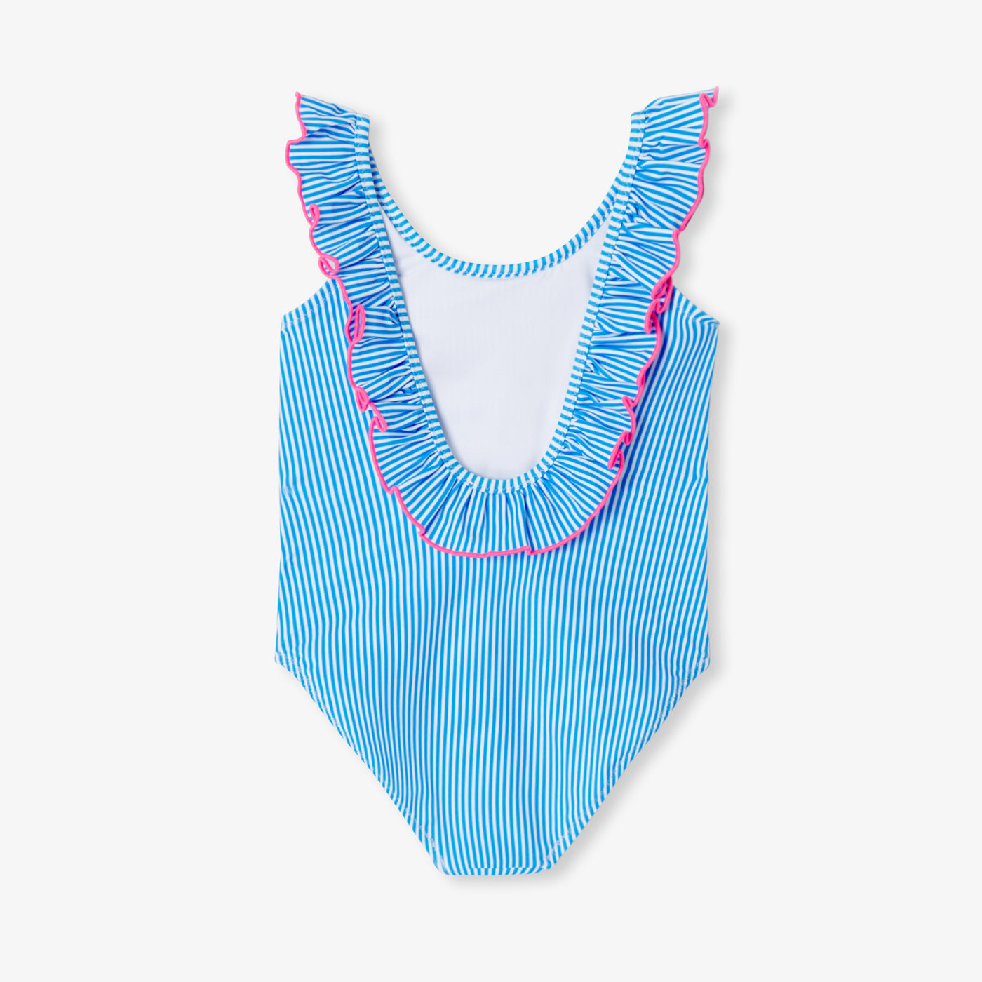 Girl one-piece swimsuit - bleu/blanc